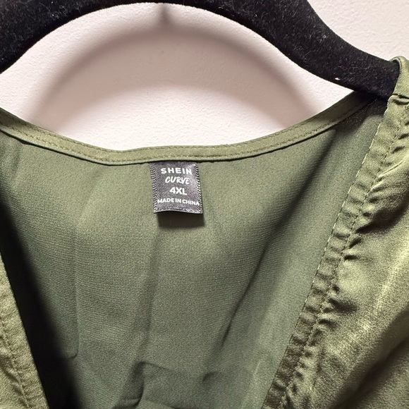 SHEIN Olive Green Curve Dress - Picture 3 of 7